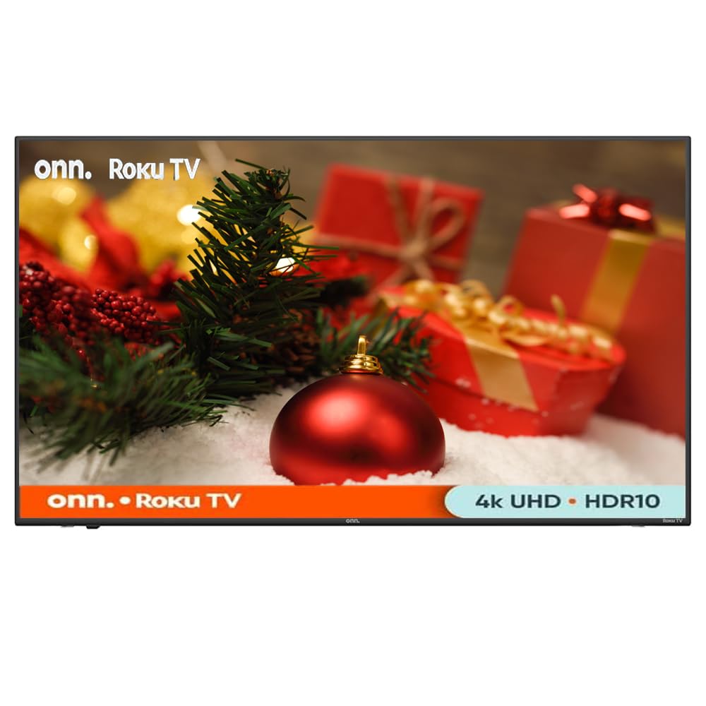 ONN Televisión de 55 Pulgadas 4K 2160P Pantalla LED UHD Smart Roku TV con HDR HDMI USB Funciona con Alexa y Asistente Google + Soporte de Pared (Sin Bases) (Reacondicionado)