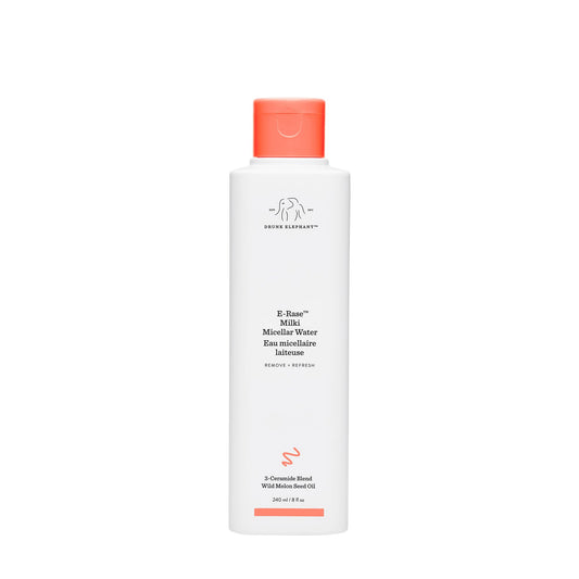 Drunk Elephant E-Rase Milki Agua Micelar - Fórmula ultra suave para quitar suavemente el maquillaje y las bacterias. (8 oz)