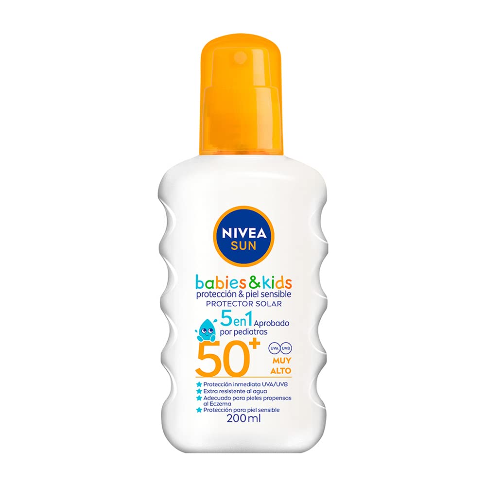 Protector Solar en Spray NIVEA Kids FPS 50+ Resistente al Agua para Piel Sensible