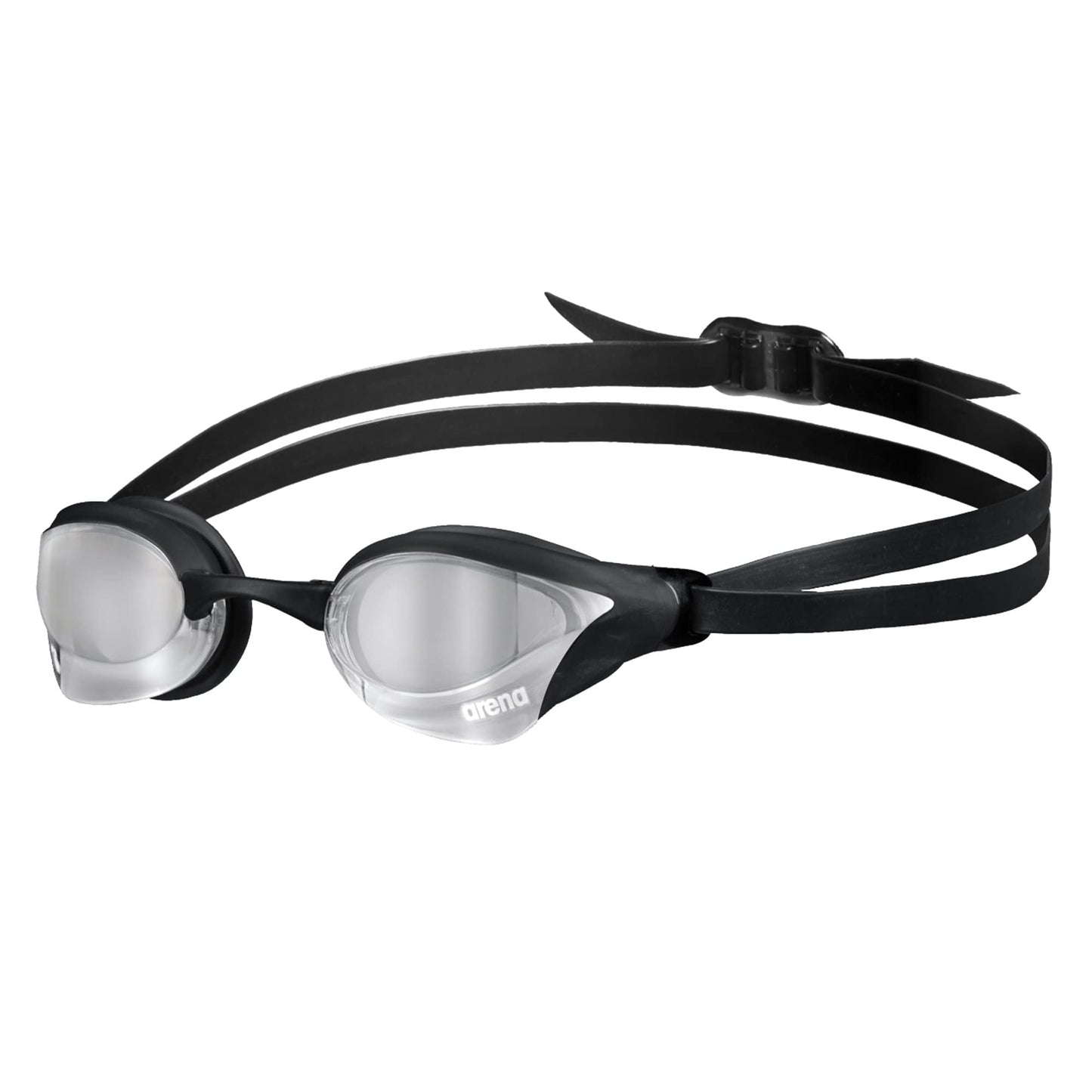 Anteojos de Natación Arena Plateado Negro Antivaho Lentes de Espejo para Hombre y Mujer