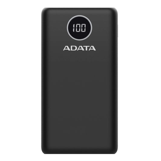 Batería Portátil ADATA Negra 20000 mAh con Carga Rápida Qualcomm QC 3.0 y USB PD 3.0