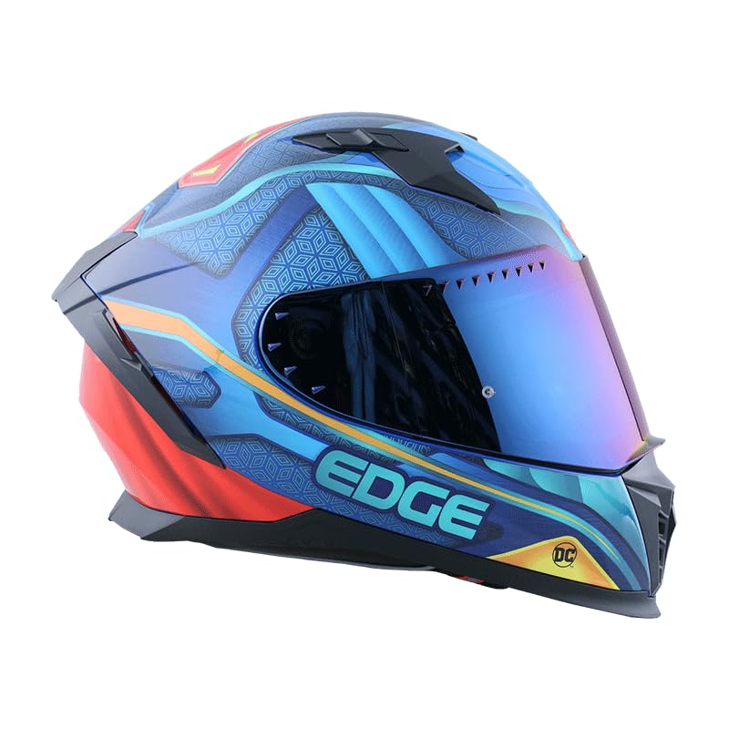 Casco Modular - DC - Visor Anti Baho Motocicleta Marca Edge - Visor Doble ANTIVAHO Certificado Dot Moto - Cascos Motocross Pegatina Pegatinas Protector Mujer Hombre