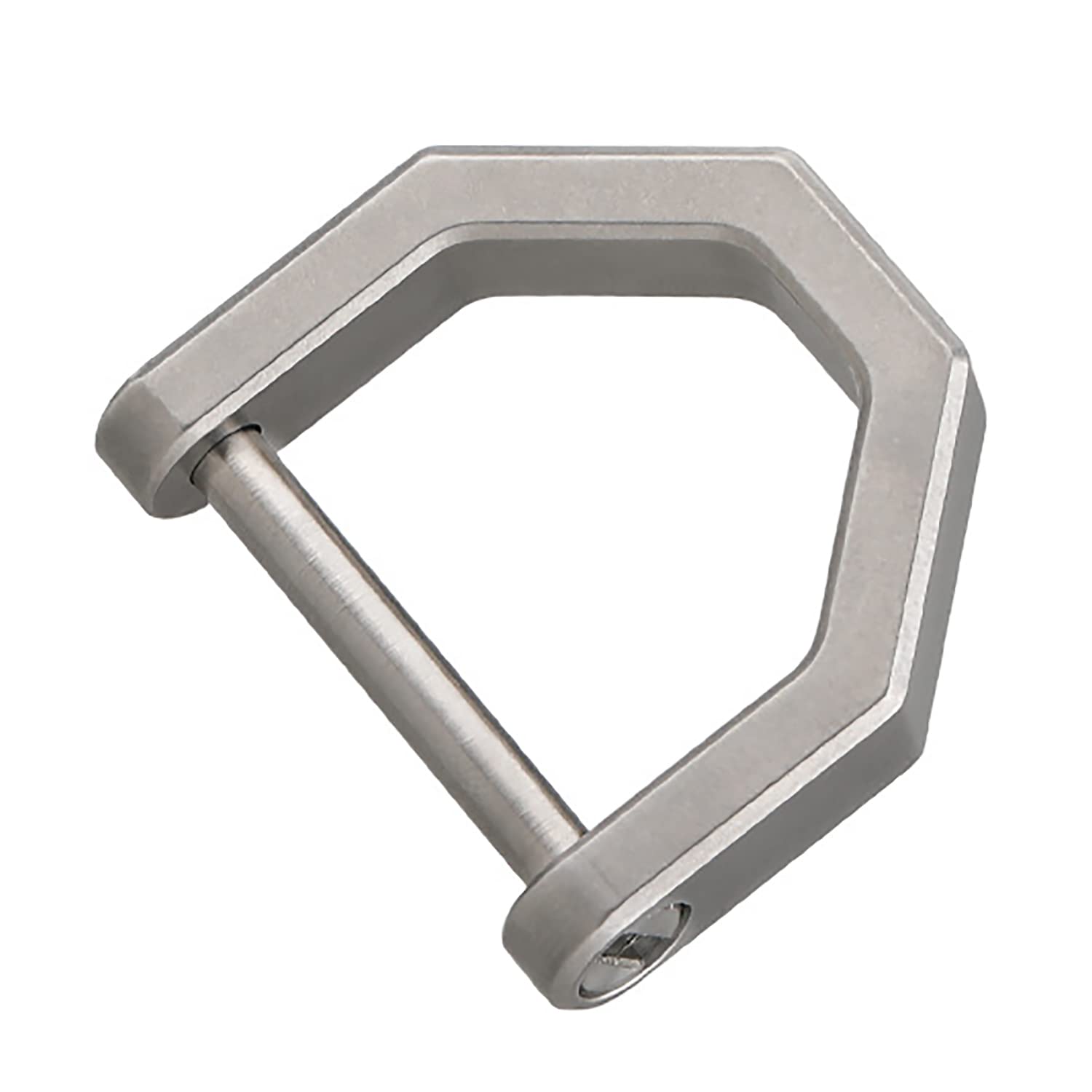 Llavero de titanio en forma de D con grillete de tornillo, llavero de llave de coche, hebilla D para llavero (pequeño)