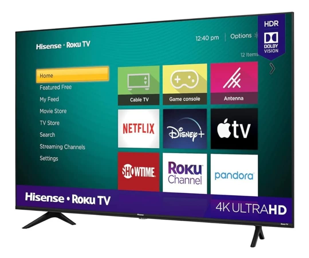 Hisense Televisión de 55" Class 4K UHD Smart TV with HDR Compatible con Netflix, Prime Video, Apple TV, Spotify - 55R6090G5 (Reacondicionado)
