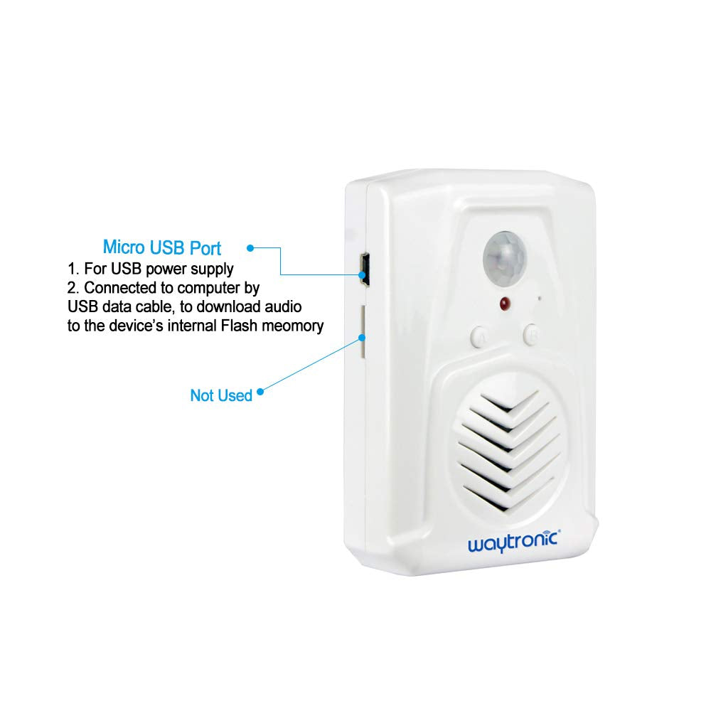 Timbre de Bienvenida Waytronic con Sensor de Movimiento PIR para Tienda de Navidad y Archivos de Audio MP3