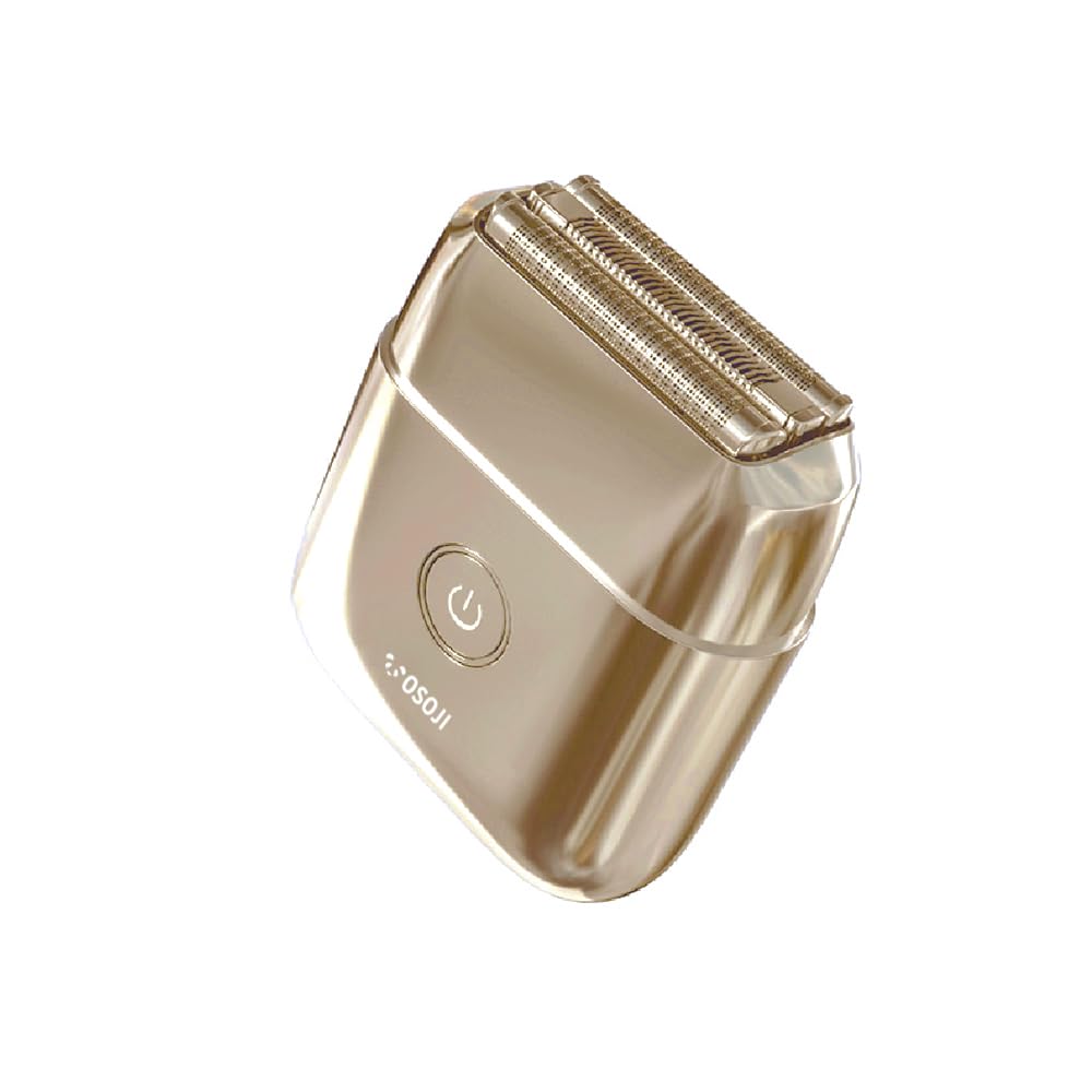 OSOJI - Afeitadora Eléctrica Recargable Modelo Shaver 1, Hasta 60 Minutos de Uso, Afeitado Apurado, Suave y Sin Irritación (Dorado)