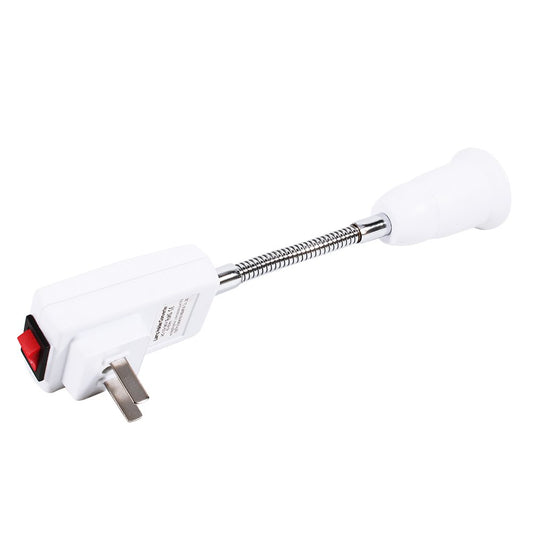 GLOGLOW Adaptador de Enchufe E27 Interruptor de Encendido/Apagado E27 Enchufe de bulbos de lámpara Tornillo Socket Socket Adapter Converter Extensores de Cable de extensión Flexibles(US Plug)
