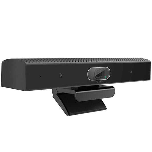 Cámara de Video Conferencia JACKLY Negro Gran Angular con Micrófono y Altavoz para Mac y PC