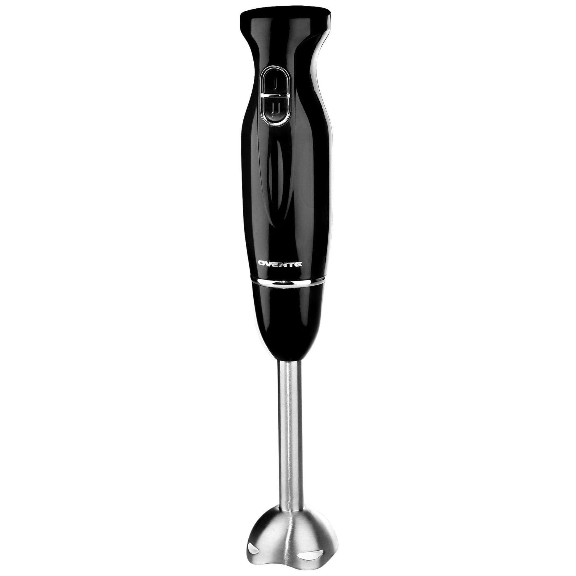 Batidora de Inmersión Ovente Negra con Cuchillas de Acero Inoxidable y Eje Desmontable