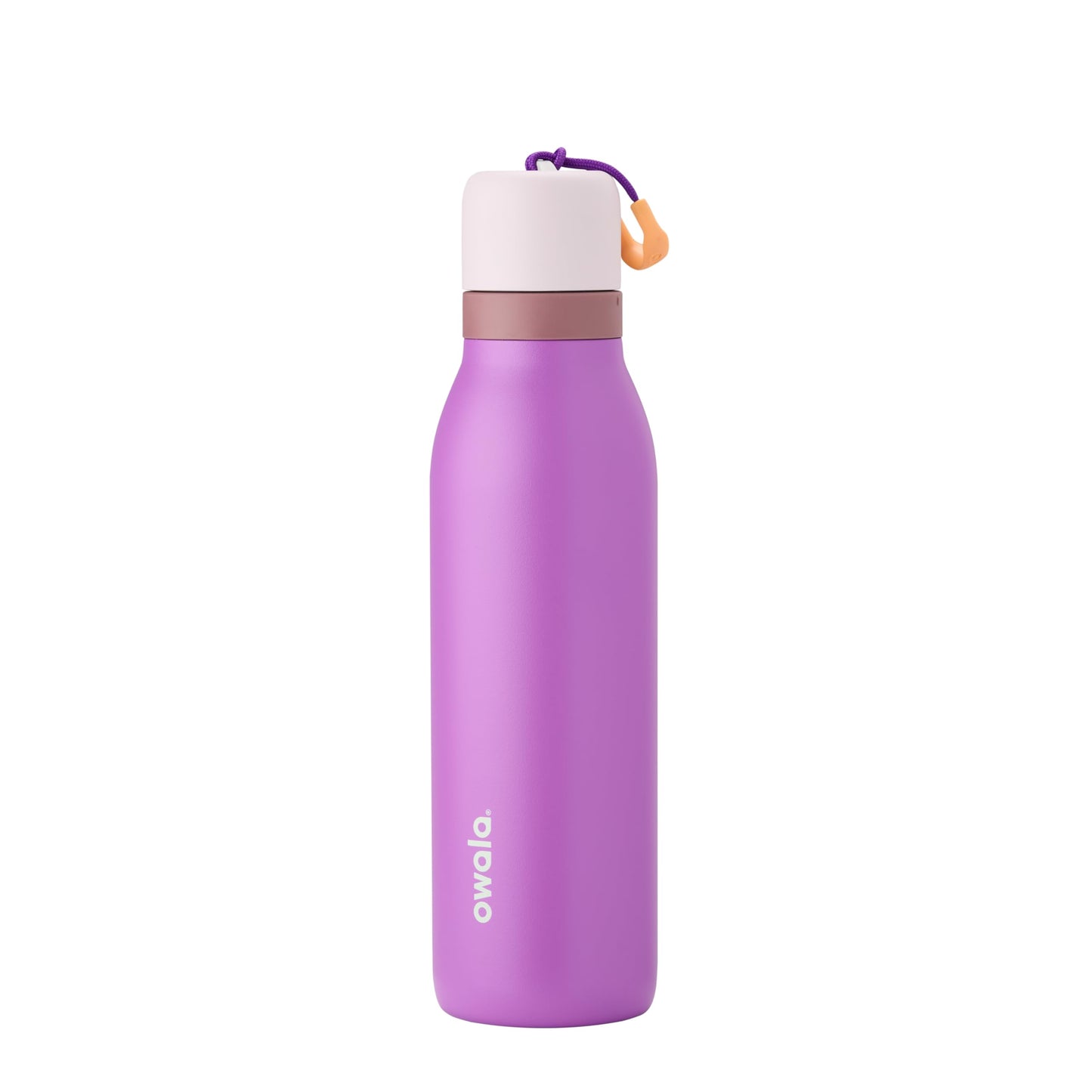 Botella de Agua Owala FreeSip Morada con Popote de Acero Inoxidable para Deportes y Viajes