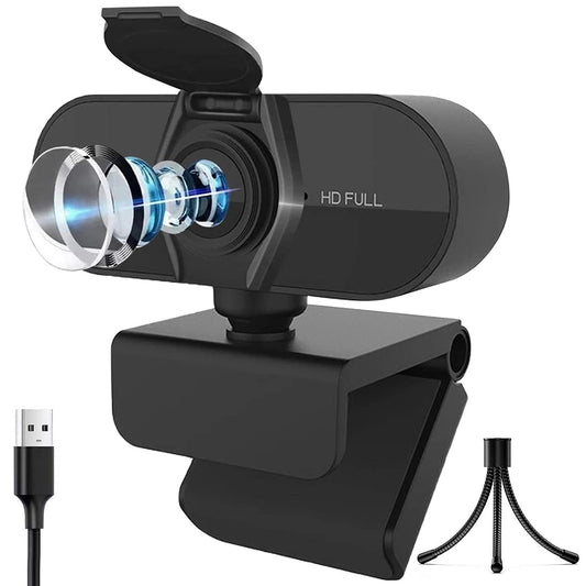 Cámara Web HD 1080p Salandens con Micrófono Enfoque Automático para Ordenador portátil y PC