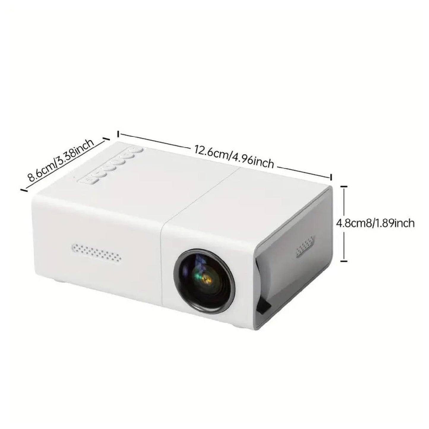 Mini Proyector LED HD 1080P Para Cine en Casa Con Control Remoto y Soporte de Múltiples Formatos