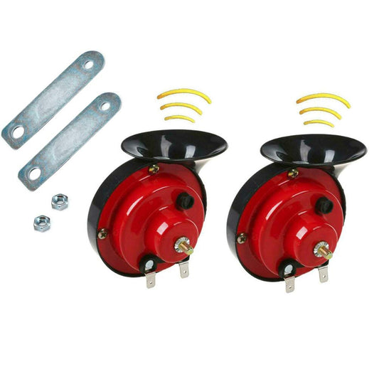 Bocina de Coche de Doble Tono, Bocina de Tren de 120 DB para Camiones, Bocina de Caracol Eléctrica de Aire, Bocina de Caracol para Motocicleta para Coche y Motocicleta (Colores variados)