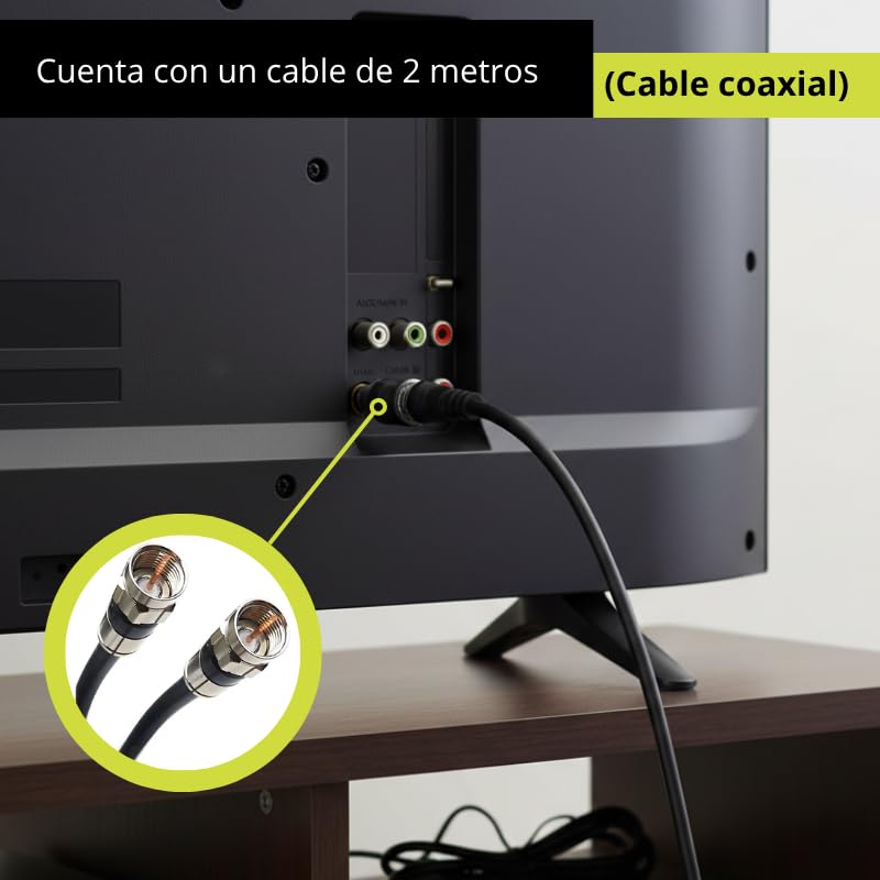 GECKO ELECTRONICS Antena Interior HDTV con Amplificador De Señal / 4k/ 1080p