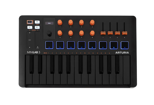 Arturia MiniLab 3 25 - driver de teclas delgadas, color naranja