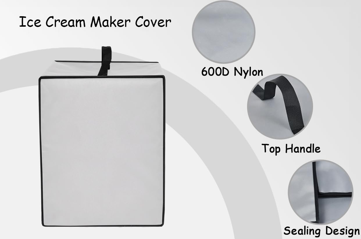 CouldyCasi - Funda para hacer helados, resistente al calor, impermeable, protector contra el polvo, funda para hacer helados, compatible con Ninja CREAMi Deluxe NC501/NC301/NC299AMZ