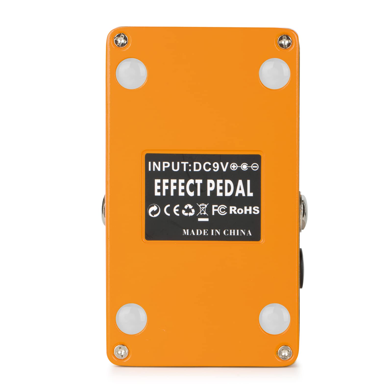 Caline CP-516 Orange Burst Overdrive Pedal de efecto guitarra True Bypass Design White Pomos