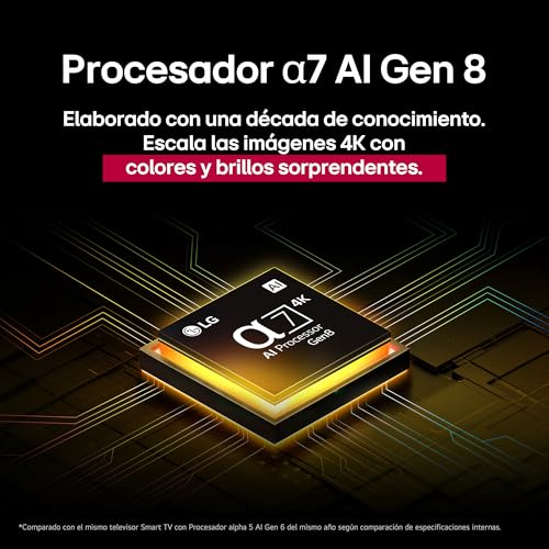 LG Pantalla 86 Pulgadas NanoCell AI NANO80 4K Smart TV webOS 2025 86NANO80ASA |Sistema Operativo webOS | Nano Color | Identificación de Voz AI | HDR10 | Filmmaker Mode Channels
