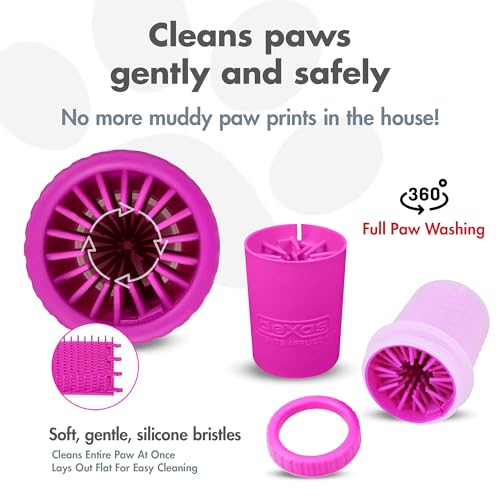 Dexas MudBuster Limpiador portátil para Patas de Perro, pequeño, Fucsia, Accesorio para Mascotas de Calidad Premium