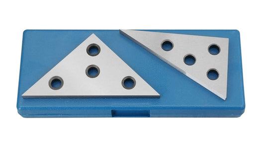 Juego de Placas de Ángulo Sólido Accusize Industrial Tools 30-60-90 y 45-45-90 Grados