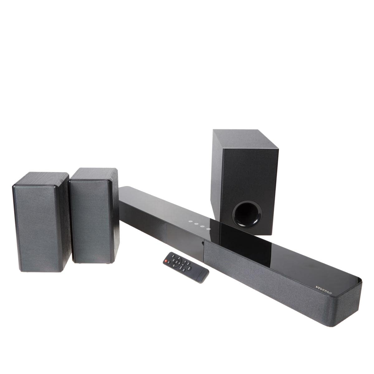 Barra de Sonido Vivitar Negro con Subwoofer de 6.5 Pulgadas y Bluetooth para Cine en Casa