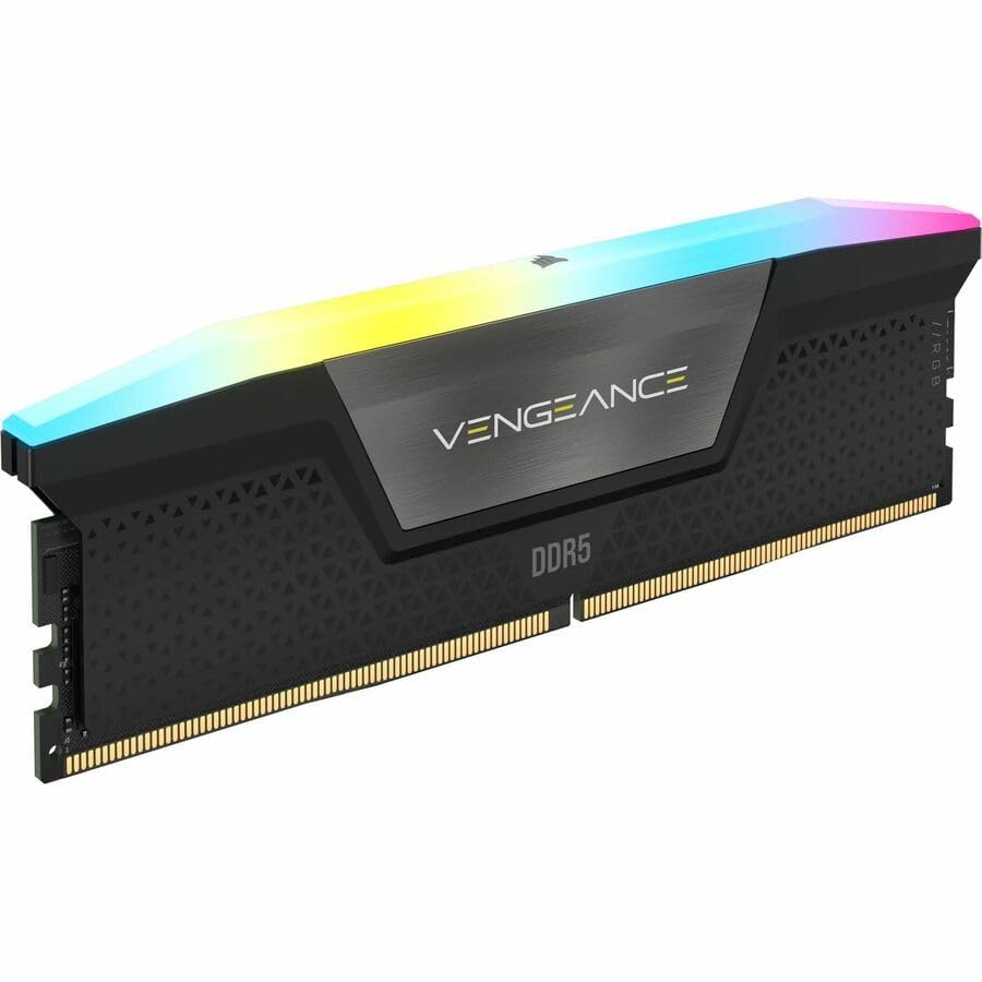 Corsair Vengeance RGB DDR5 RAM de 48 GB (2 x 24 GB) 6400 MHz CL36 Intel XMP iCUE Compatible con Memoria de computadora - Negro (CMH48GX5M2B6400C36)