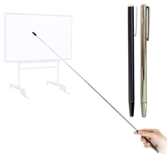 Puntero Telescópico de Metal para Profesores Negro y Plateado con Longitud Extendida