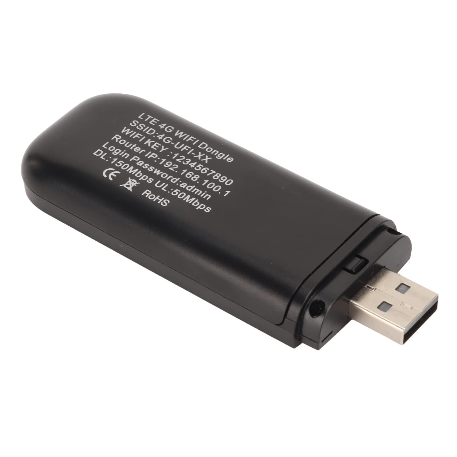 Dongle de Módem WiFi USB 4G LTE, Enrutador de Punto de Acceso Portátil de Viaje, con Ranura para Tarjeta SIM, 10 Usuarios Compartidos, Plug and Play, para Teléfono PC Tableta TV