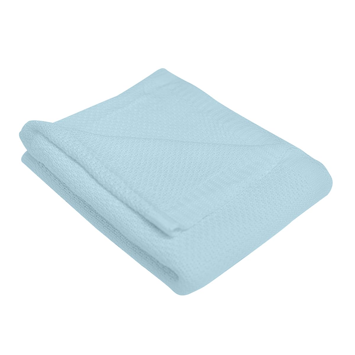 CHIQUI MUNDO Manta de Arrullo para Bebé 100% Bambú Orgánico Manta de Recepción Recién Nacido Tejido Premium (Azul, 75 x 100 cm)