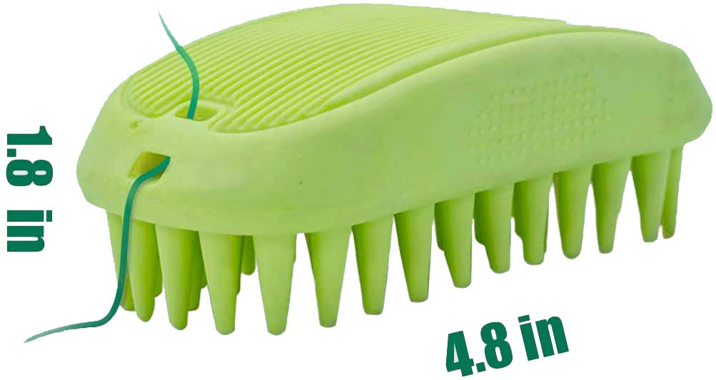 Cepillo de champú de silicona para mascotas para cabello largo y corto, mediano y grande, mascotas, perros, gatos, goma antideslizante para perros, gatos, mascotas, ratones, ducha, baño, cepillo de masaje (azul (nuevo))