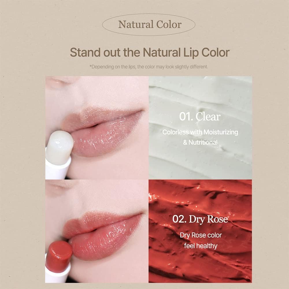 mixsoon- Bálsamo labial vegano derretido (rosa seca) 0,14 oz / 4,1 g