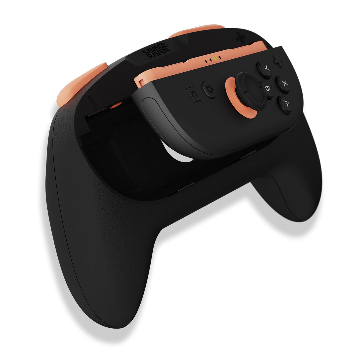 Soporte de Agarre Skull & Co. MiniGrip Azul Neón y Rojo Negro para Nintendo Switch 2 Joy-Con