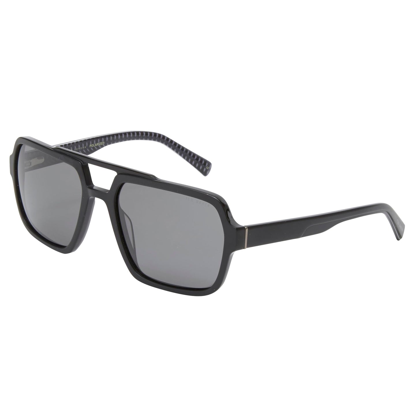 Ted Baker Gafas de sol polarizadas Navigator para hombre TMS156, protección UV400, 59 mm, negro mate.