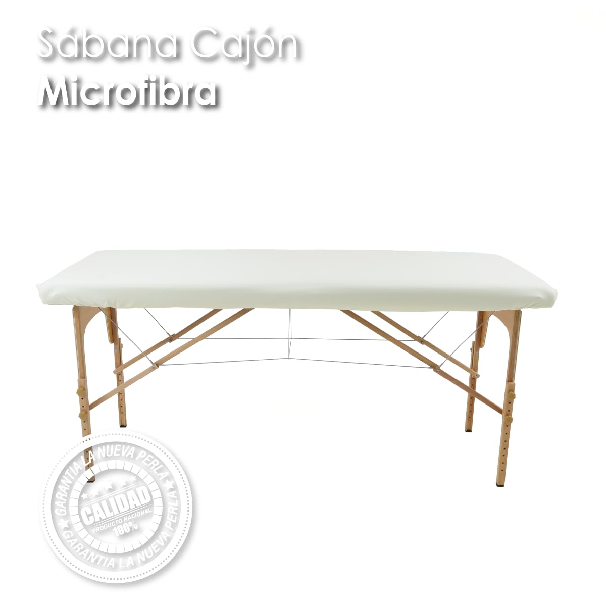 La Nueva Perla Juego Sabana Camilla Masaje Spa Exploracion Microfibra Color (Hueso, 1 Juego (2 Piezas))