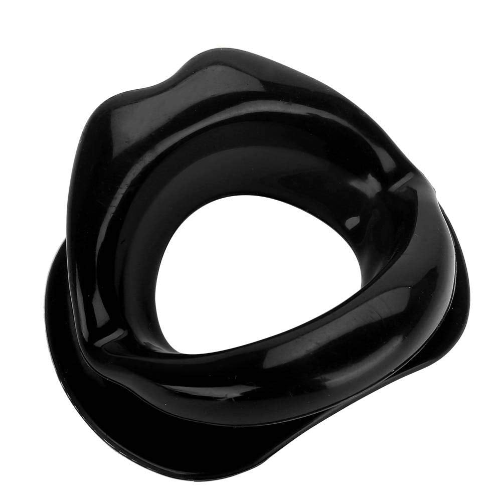 Dispositivo de Mejora de Labios y Ejercitador Facial en Silicona, Antiarrugas y Tensor Muscular (Negro)