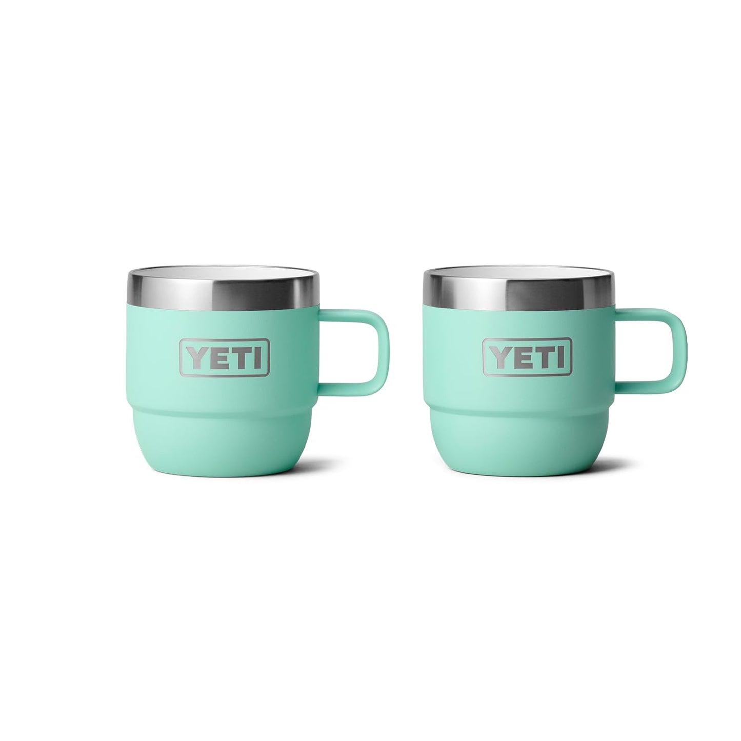 Taza Apilable YETI Crema de Mar, Acero Inoxidable, Aislamiento al Vacío, Paquete de 2
