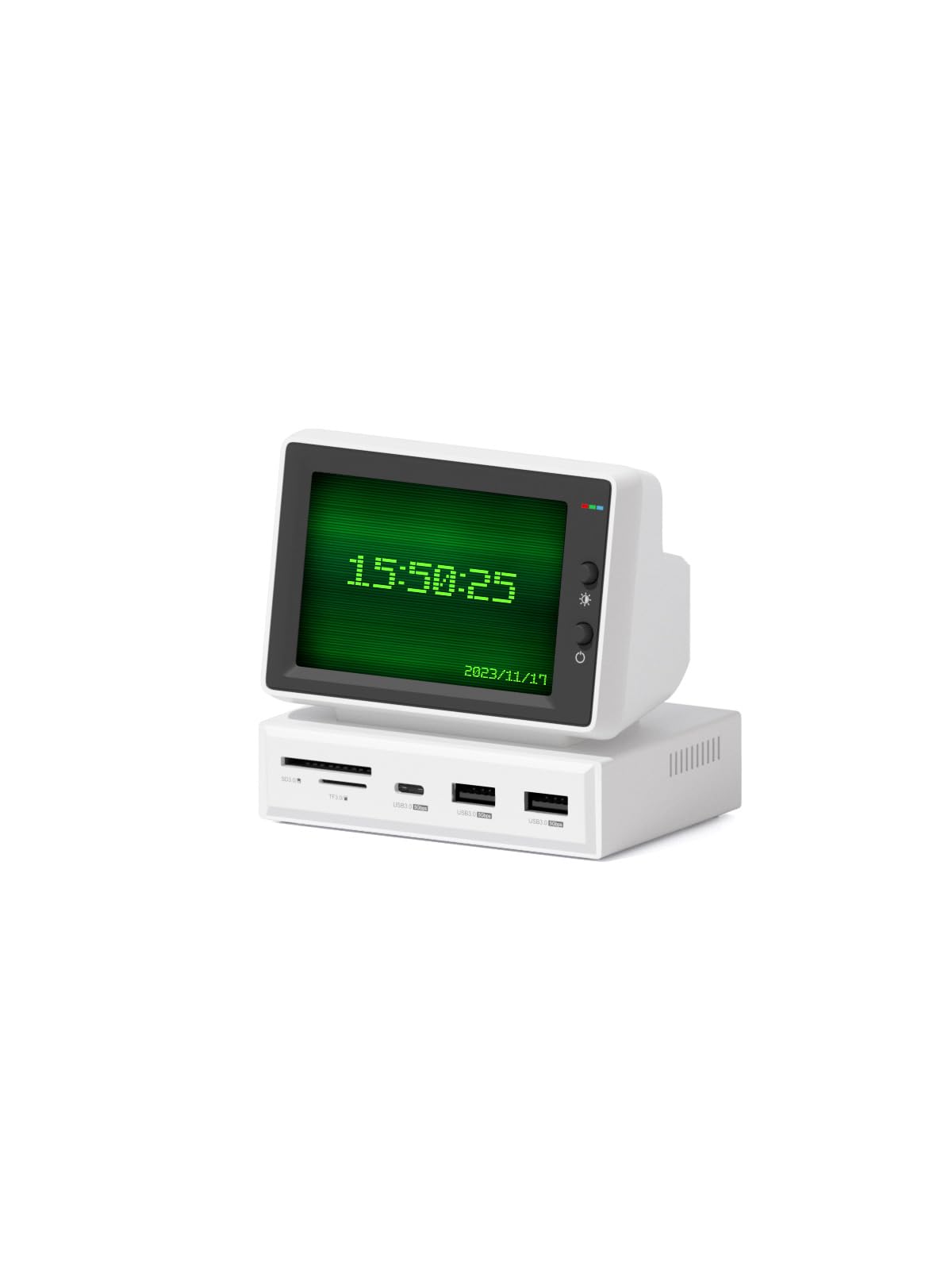 Hagibis - Mini visualización IPS USB de 3.5 pulgadas con concentrador USB C, USB-C y HDMI AIDA64 Mini PC CPU RAM HDD Monitor de datos, temperatura álbum electrónico flotante letras visualización