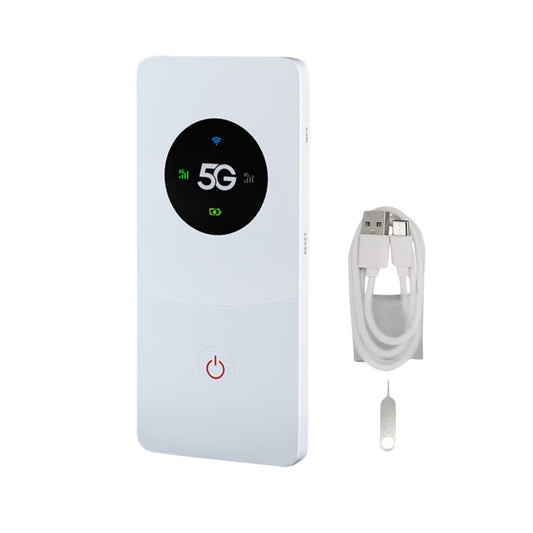 Bewinner Real 5G WiFi Mobile Hotspot con Cable USB, Enrutador WiFi 5G Nano con Ranura SIM 2,77 Gbps DL 1,25 Gbps UL 16 Dispositivos de Capacidad