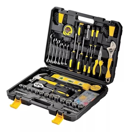 BSD MY HOMEX Juego Kit De Herramientas Domesticas, Caja xon 108 Piezas, herramientas Manual de Reparación General