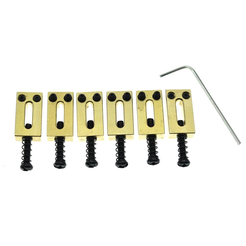 KAISH - Sillín de latón macizo para guitarra Stratocaster o Telecaster (10,8 mm)