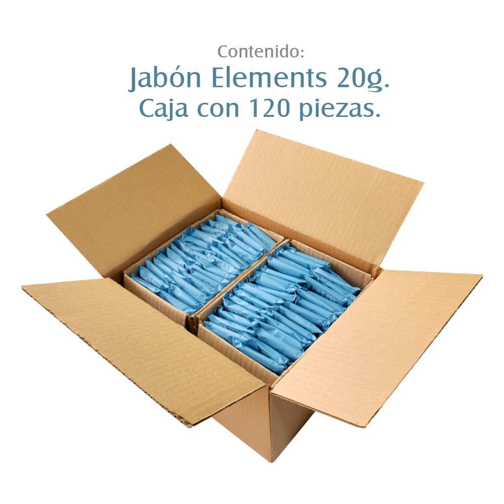 JYPESA Jabón Hotelero Elements Individual 20g Amenidades Hoteleras 120Pzas