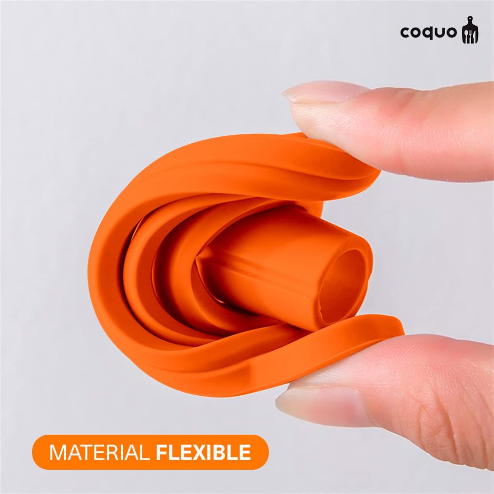 COQUO - Set 2 Piezas - Embudos Plegables de Silicón Calidad Premium (Naranja)