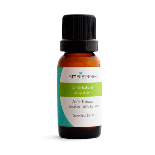 Aceite Esencial AMBIENNA Limón 100% Natural y Puro para Difusor o Uso en Spa 15 ml