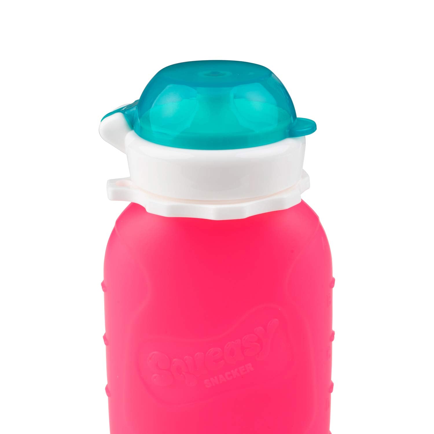 Squeasy Snacker Silicone Reusable Food Pouch Rosado 6oz