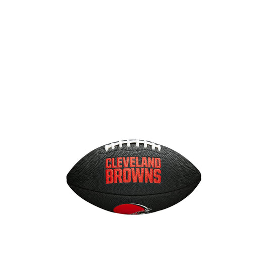 Balón Mini Wilson NFL Cleveland Browns Negro Logotipo del Equipo