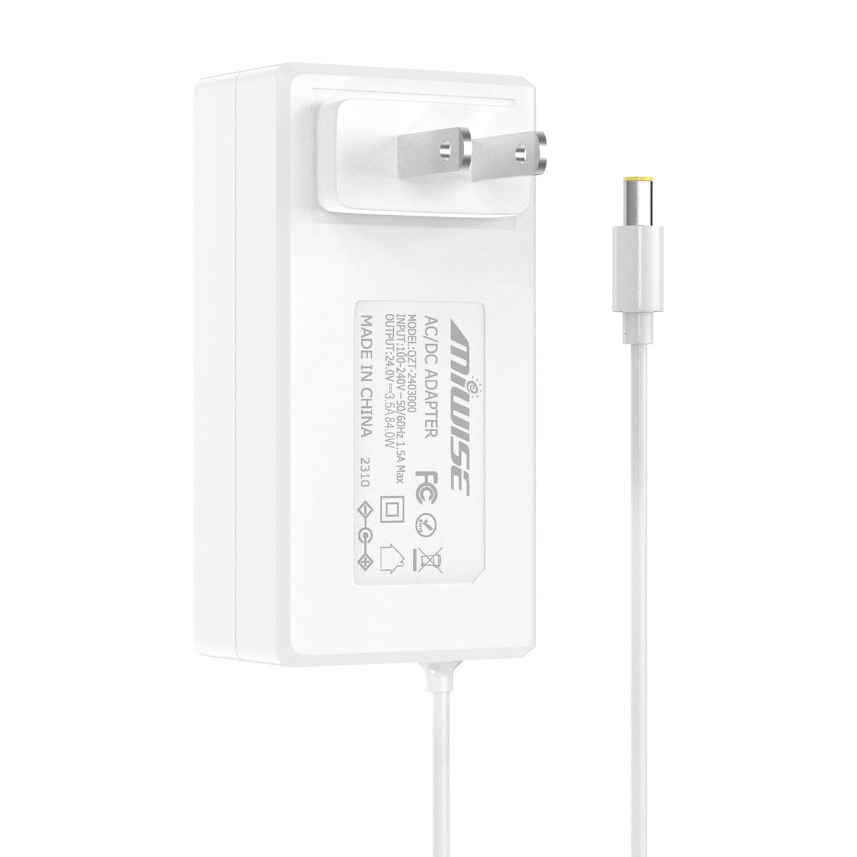 Adaptador de Fuente de Alimentación MIWISE Blanco Enchufe de EE. UU. para COB LED Strip y Cámara CCTV