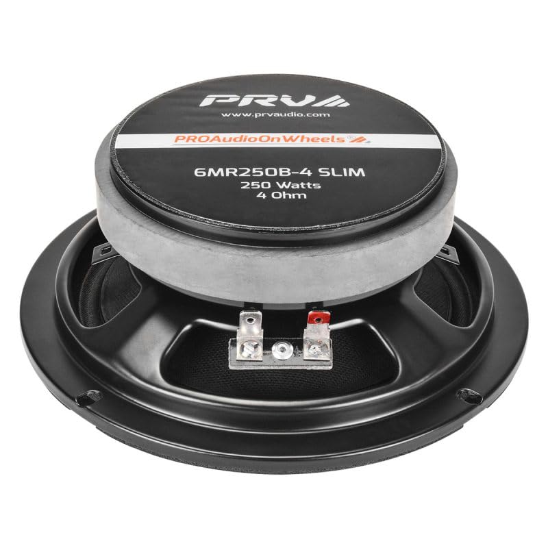 Altavoces de Rango Medio PRV AUDIO 6.5 Pulgadas 250 Vatios 4 Ohmios Compactos para Coche