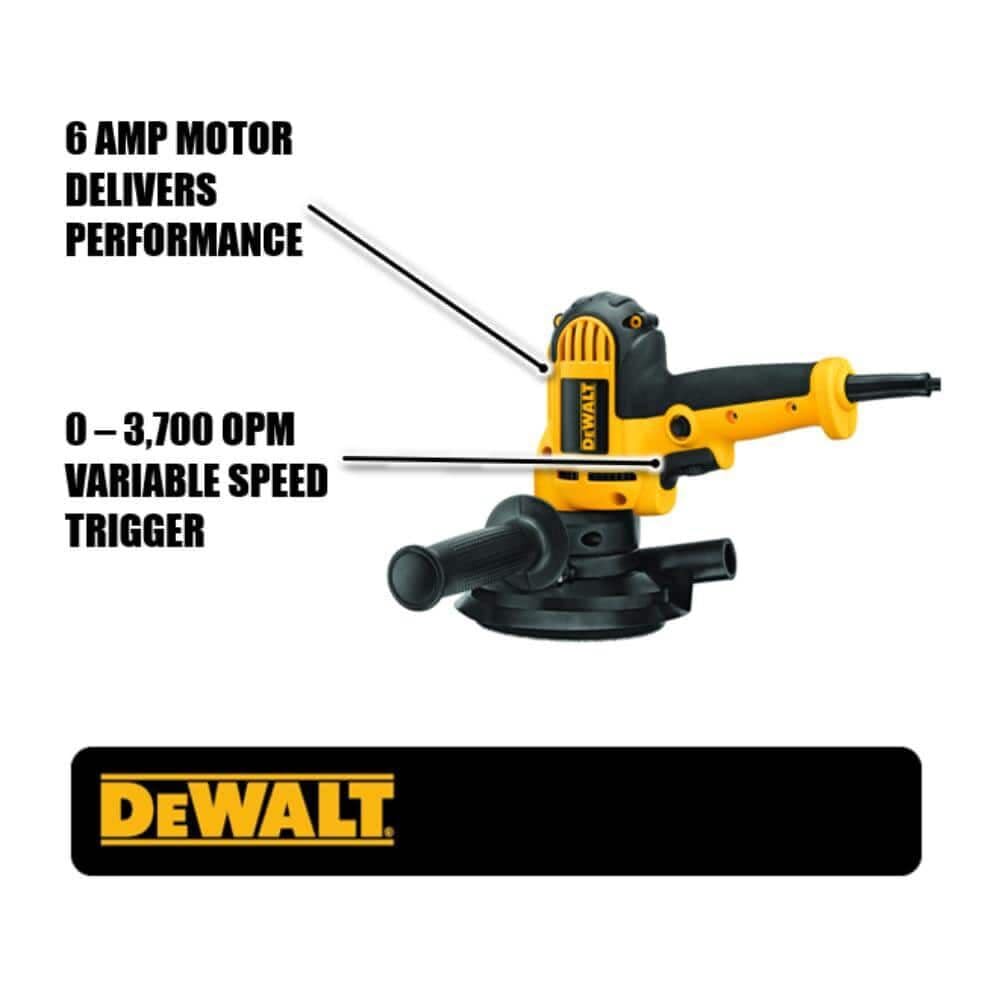Dewalt DWE6401DS - Lijadora de velocidad variable con disco de 12.7 cm y cubierta para polvo
