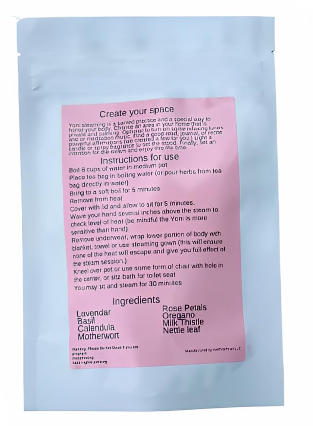 Kaxilu- "Hierbas vaporizadoras para yoni para limpieza vaginal | Suministro para 1 mes | 100% orgánico | Limpiador, calmante, ESTIMULA
