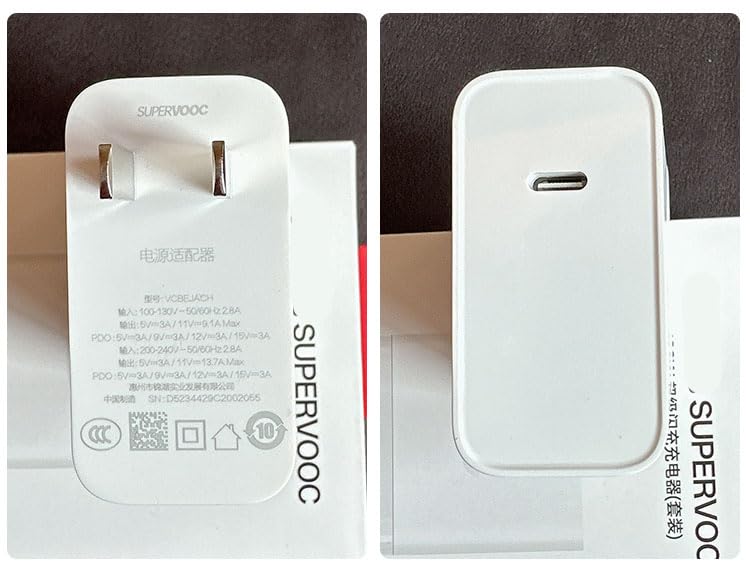 Cargador original Super Vooc150W para oneplus Ace 13 12 13t 12t 12s Pro Fast Wall Charger con cable tipo C a C (150W)